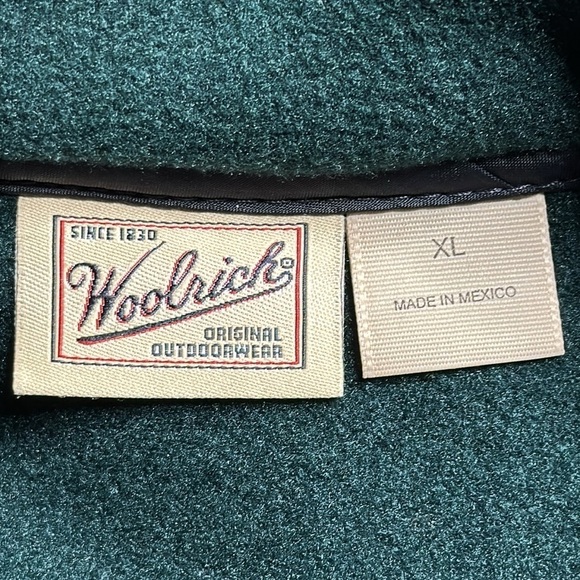 Woolrich Eau Claire U.S. Ski Jumping Ski Club Green Fleece Vest NWT Size XL - Picture 7 of 11